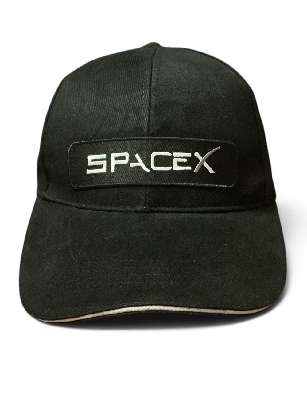 Spacex Logo Embroidered Black Adjustable Black Hat